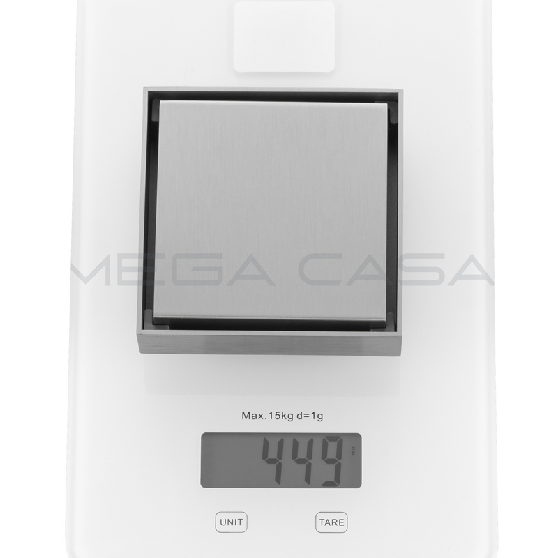 Modern Square Tile Insert Floor Drain with Removable Strainer & Overflow Protection - Durable Stainless Finish