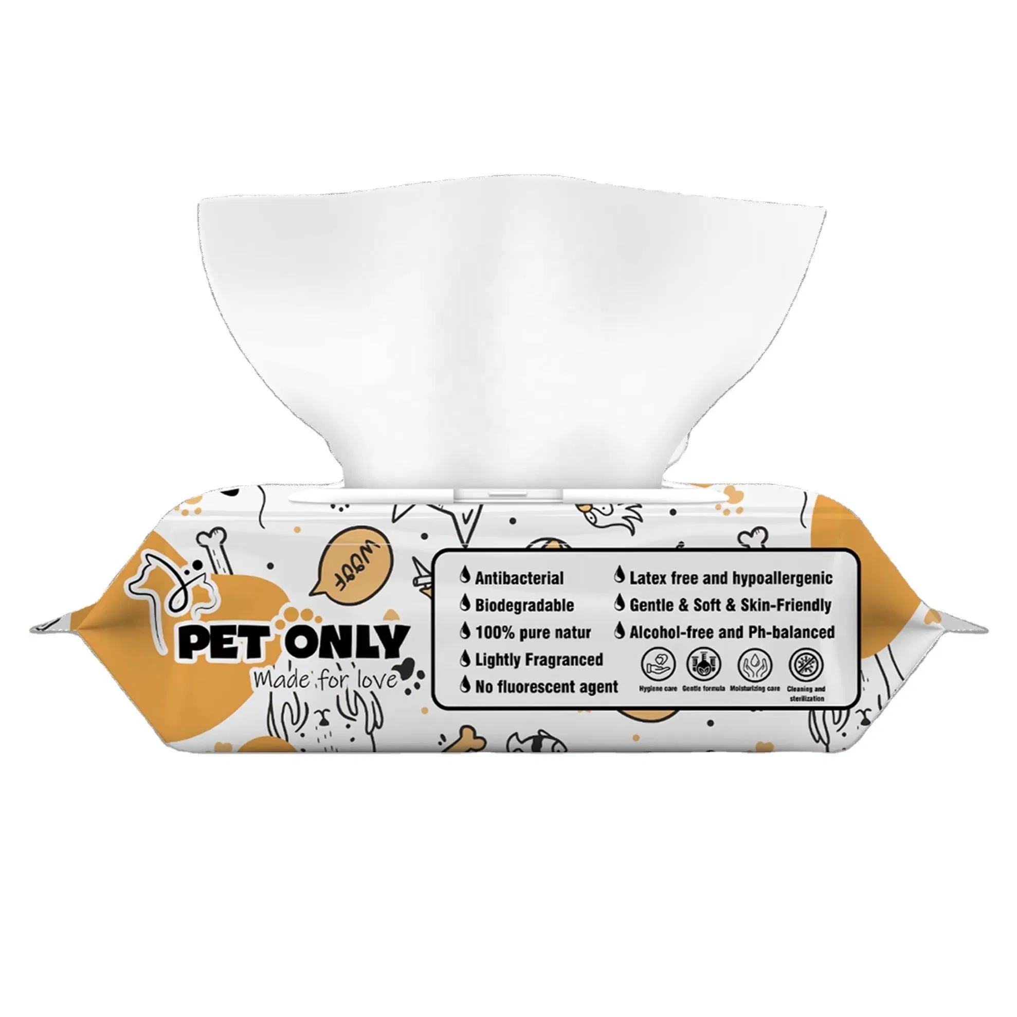 Natural Organic Flushable Pet Wipes for Sensitive Skin