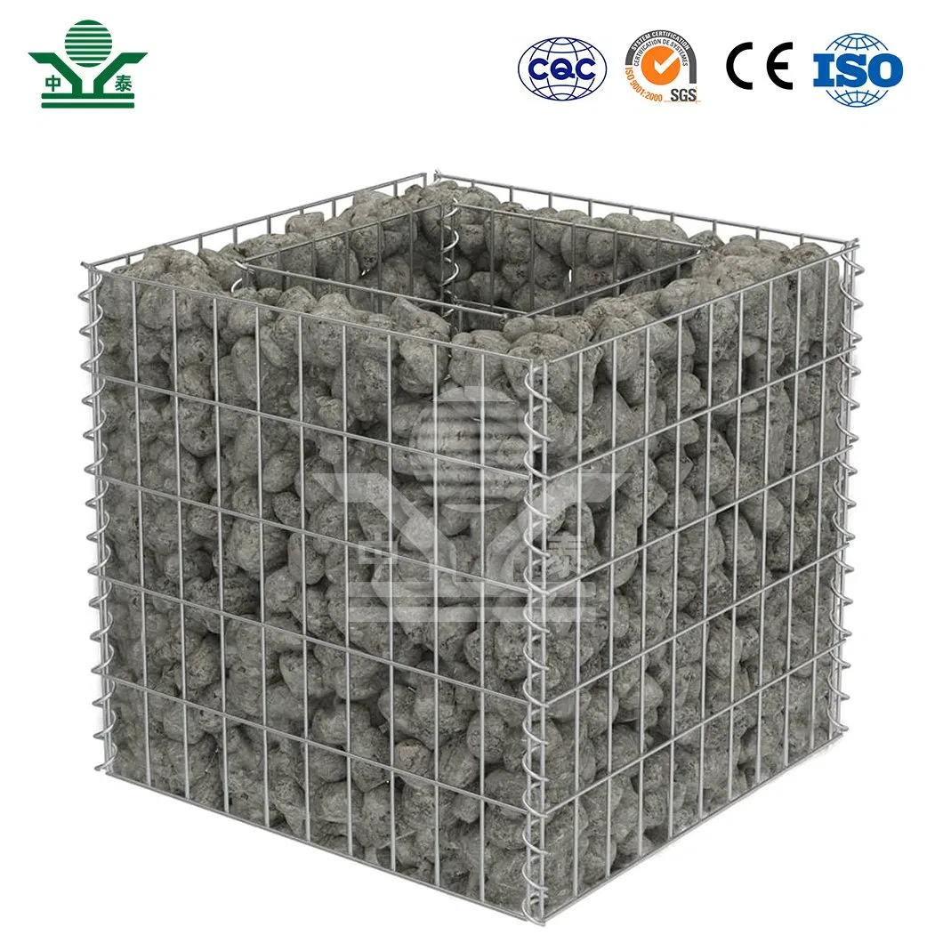 Zhongtai Gi Gabion Box China Suppliers Welded Gabion Box 1X0.5X0.5m 3.5-4.5mm Wire Gauge Galvanised Cages for Stones