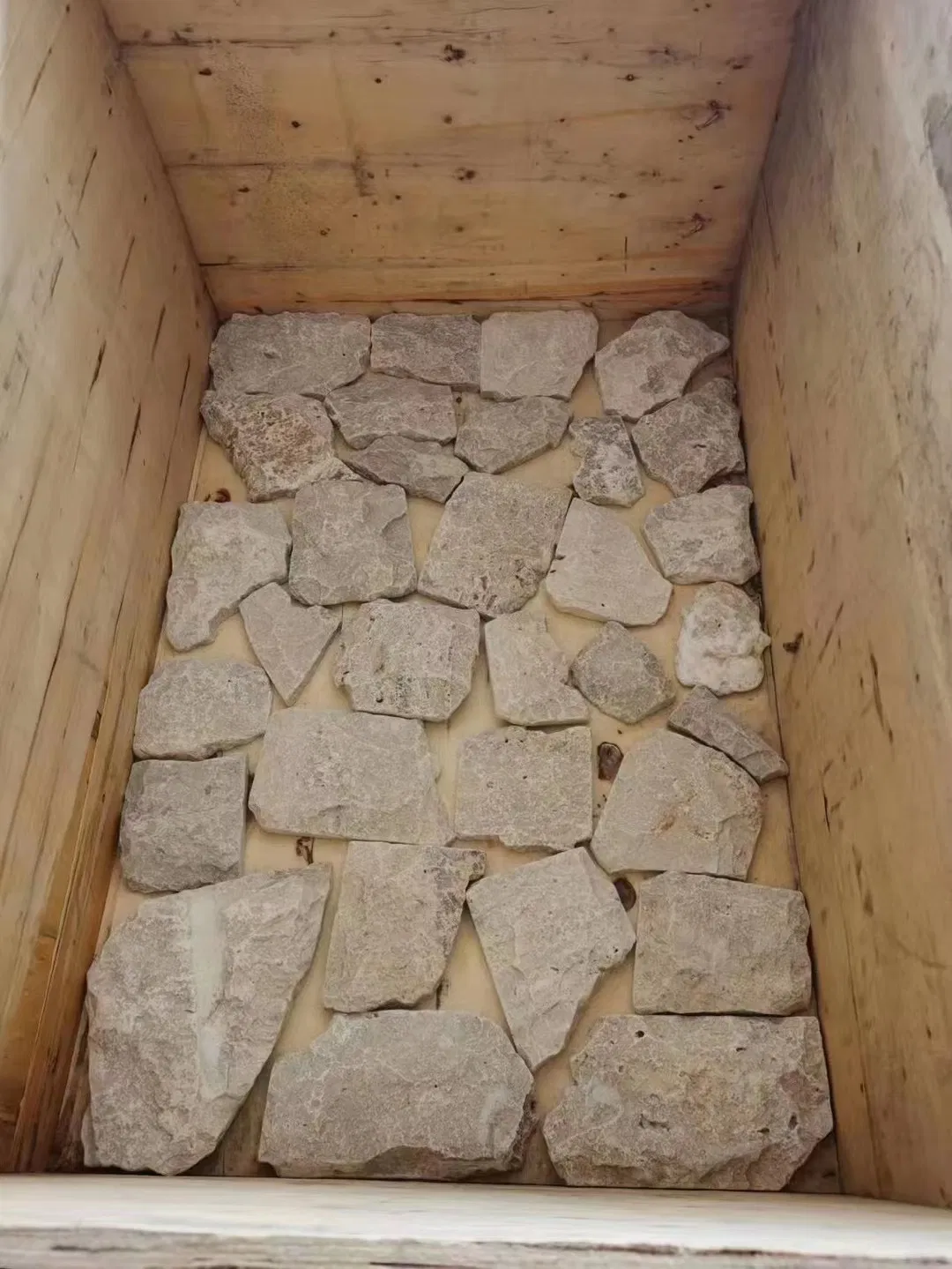 Natural Split Travertine Crazy Paving Irregular Travertine Cladding Tile