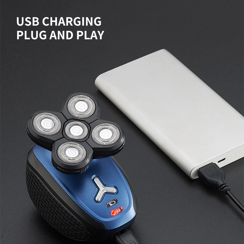 USB Rechargeable Professional LCD Shaver 5 in 1 Grooming Kit Waterproof Hair Trimmer Beard Shaver for Man