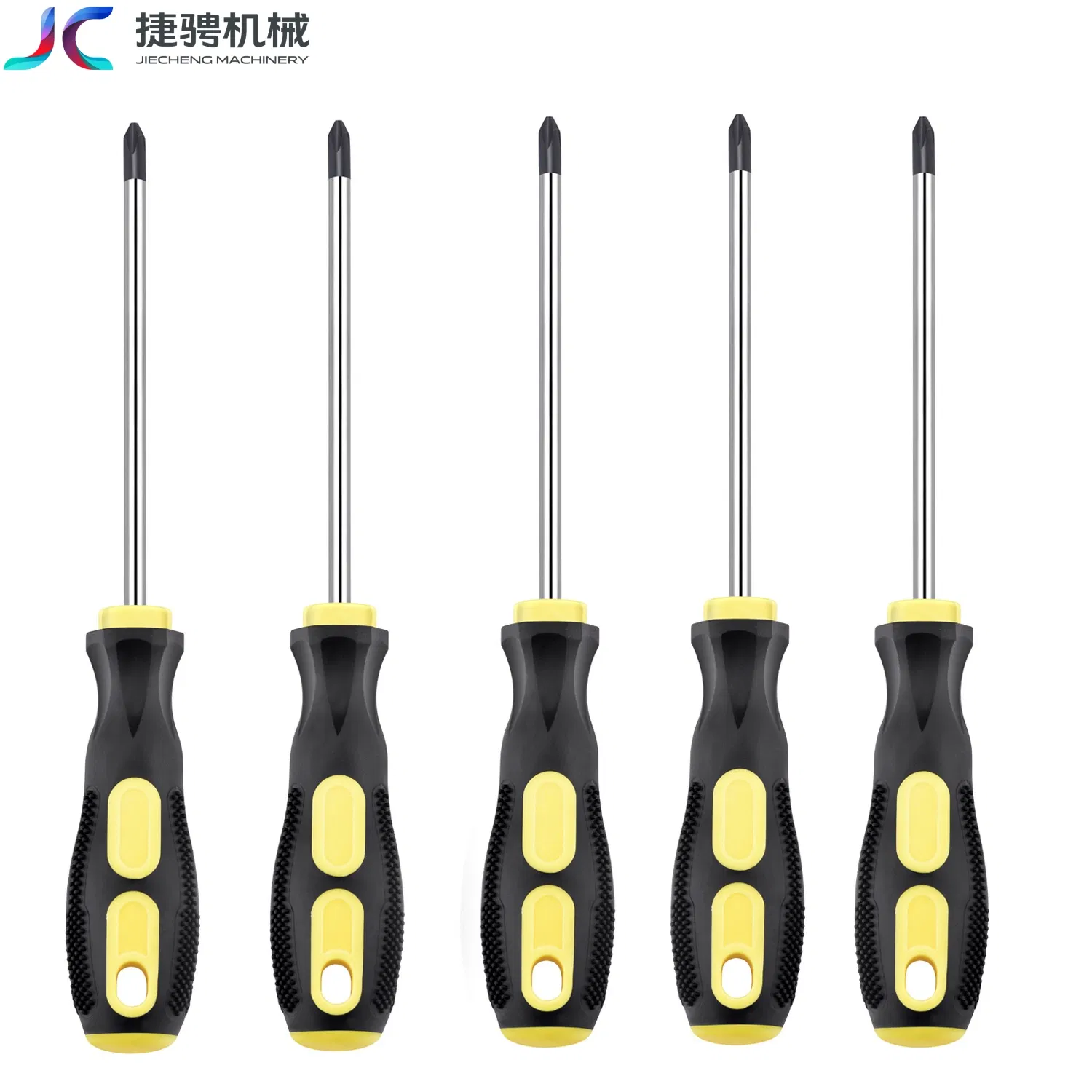 Hardware Tools Massage Handle Rubber Coated Cross Manual Strong Magnetic Screwdriver