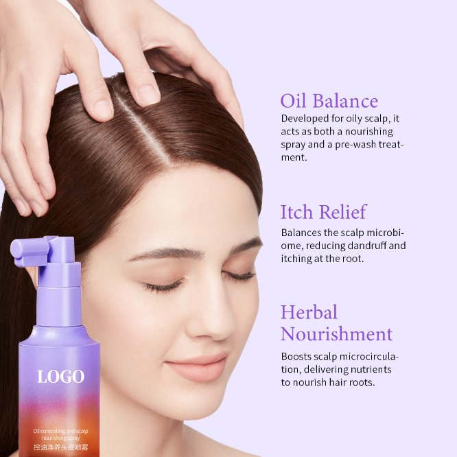 OEM/ODM Regulation Seborrheic Scalp Long-Lasting Oil-Control Anti-Hair Platycladus + Ginger + Tea Triple Oil-Control Sapindus Fruit Ginseng Rosemary Scalp Spray