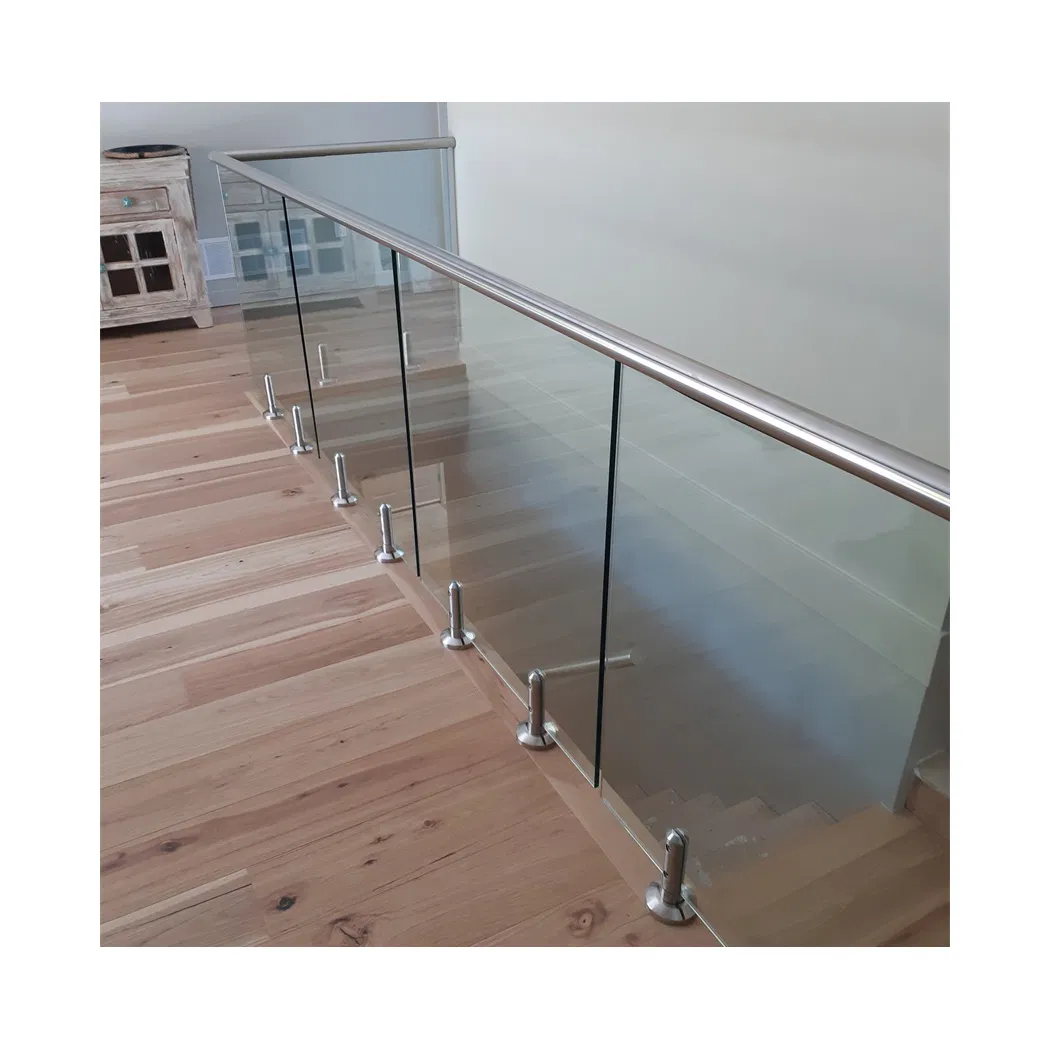 Spigot Glass Railing Aluminum Black Framed Used Pipe Stair System Spigot Glass Railing
