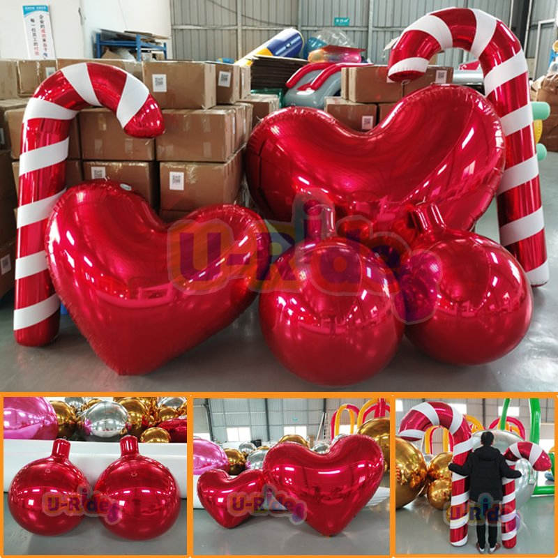 Colorful PVC Inflatable Mirror Chrome Ball Rainbow Balloon Model Event Decoration Inflatable mirror ball For Parties and Weddings