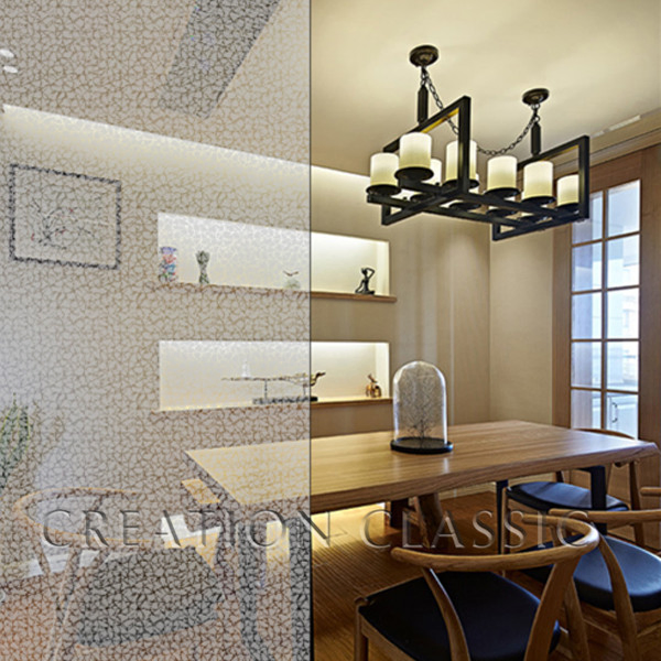 5mm 6mm Bronze Processed Designed Glass Acid Ectched Satin Glass