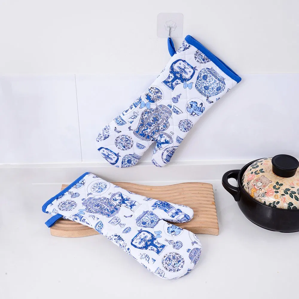 Cotton Oven Mitt for Heat-Resistant Cotton Kitchen in Chinese Factories