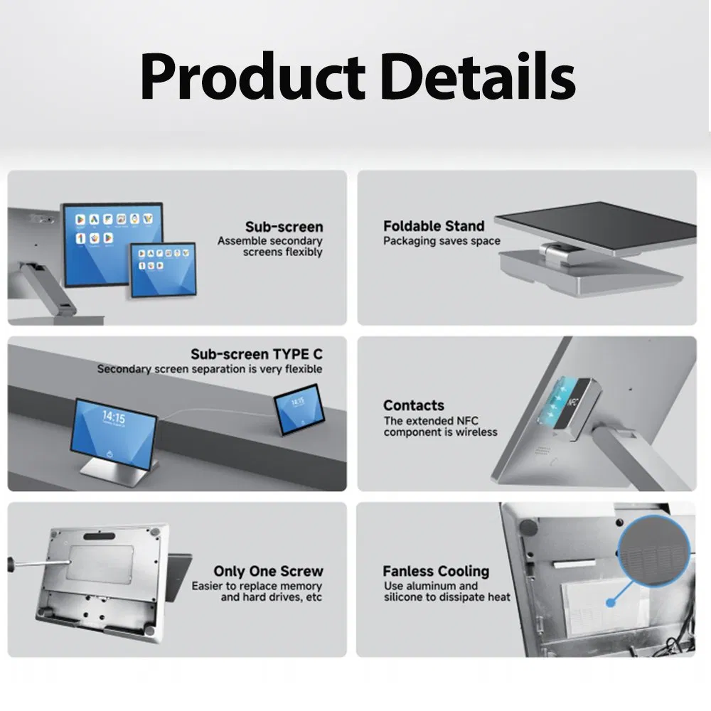 Suntek Professional POS Manucturer POS Fanless Cooling Terminal All-in-One Cash Register in Restaurant