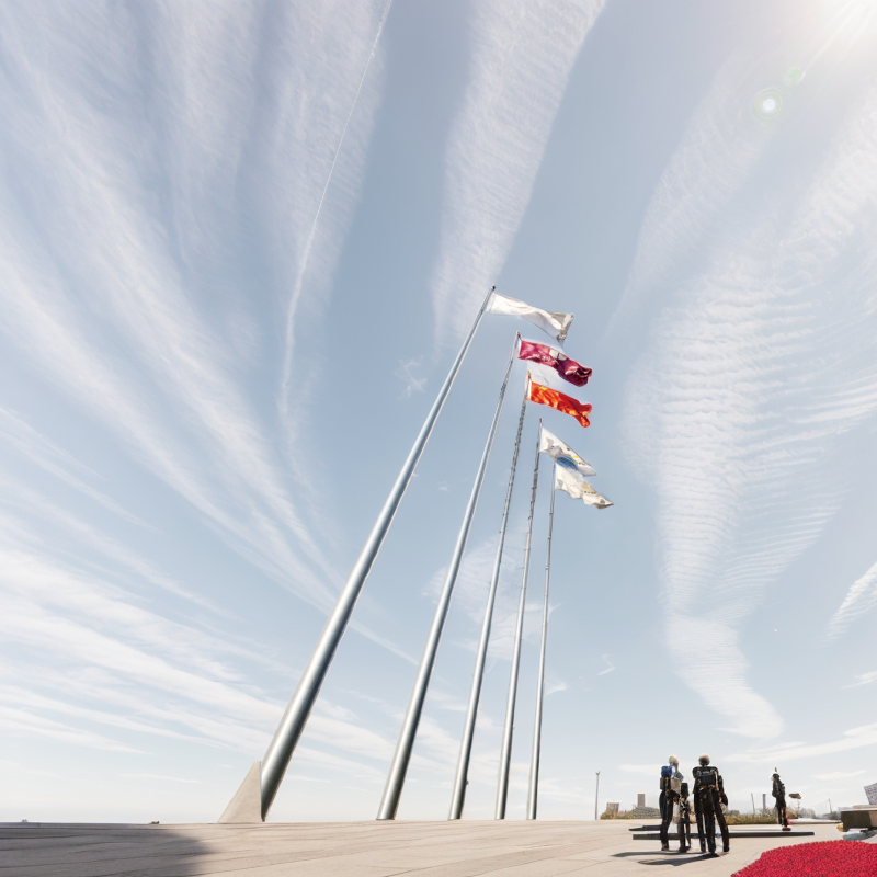 Tapered Aluminum Flagpole with Powder Coating Finish