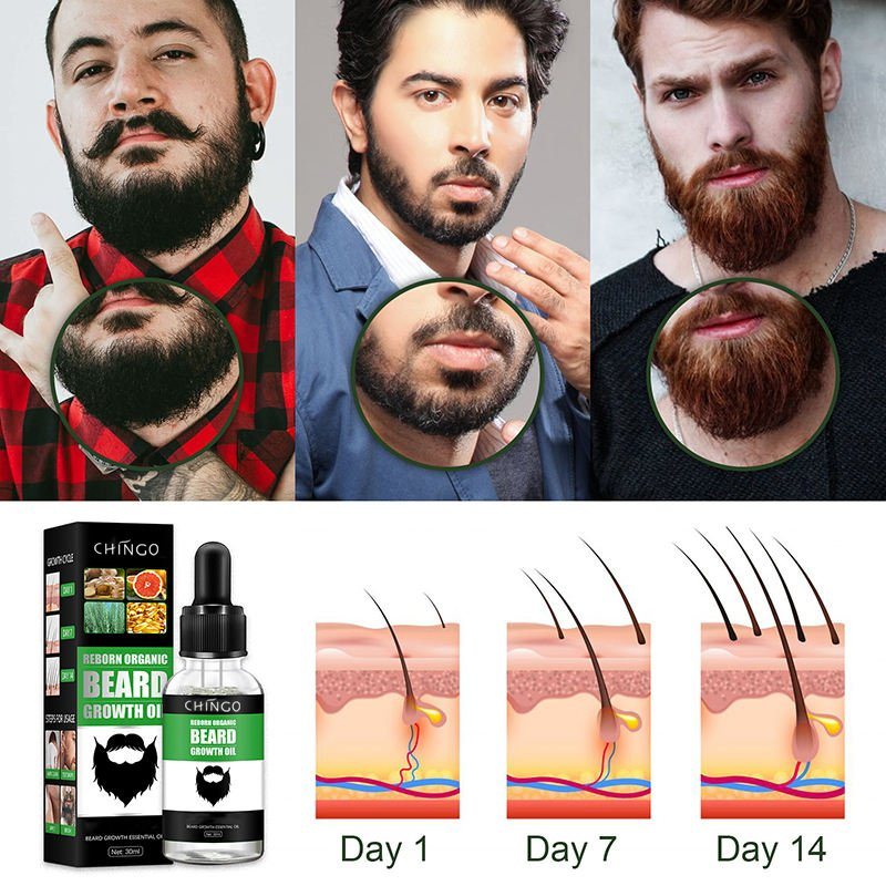 Thicker Anti Loss Moisturizing Softening Beard Growth Oil Fast Absorption