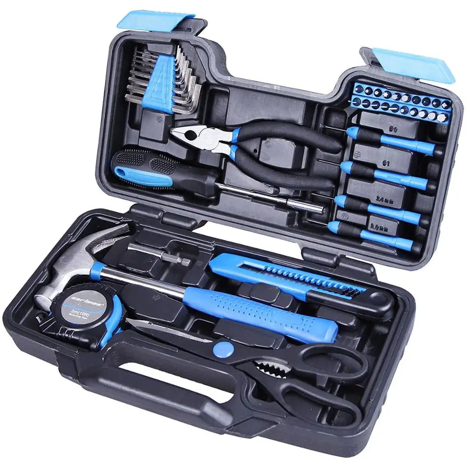 Plastic Toolbox Storage Case Packing Home Use General Household Hand Tool Kit Hand Tool Set