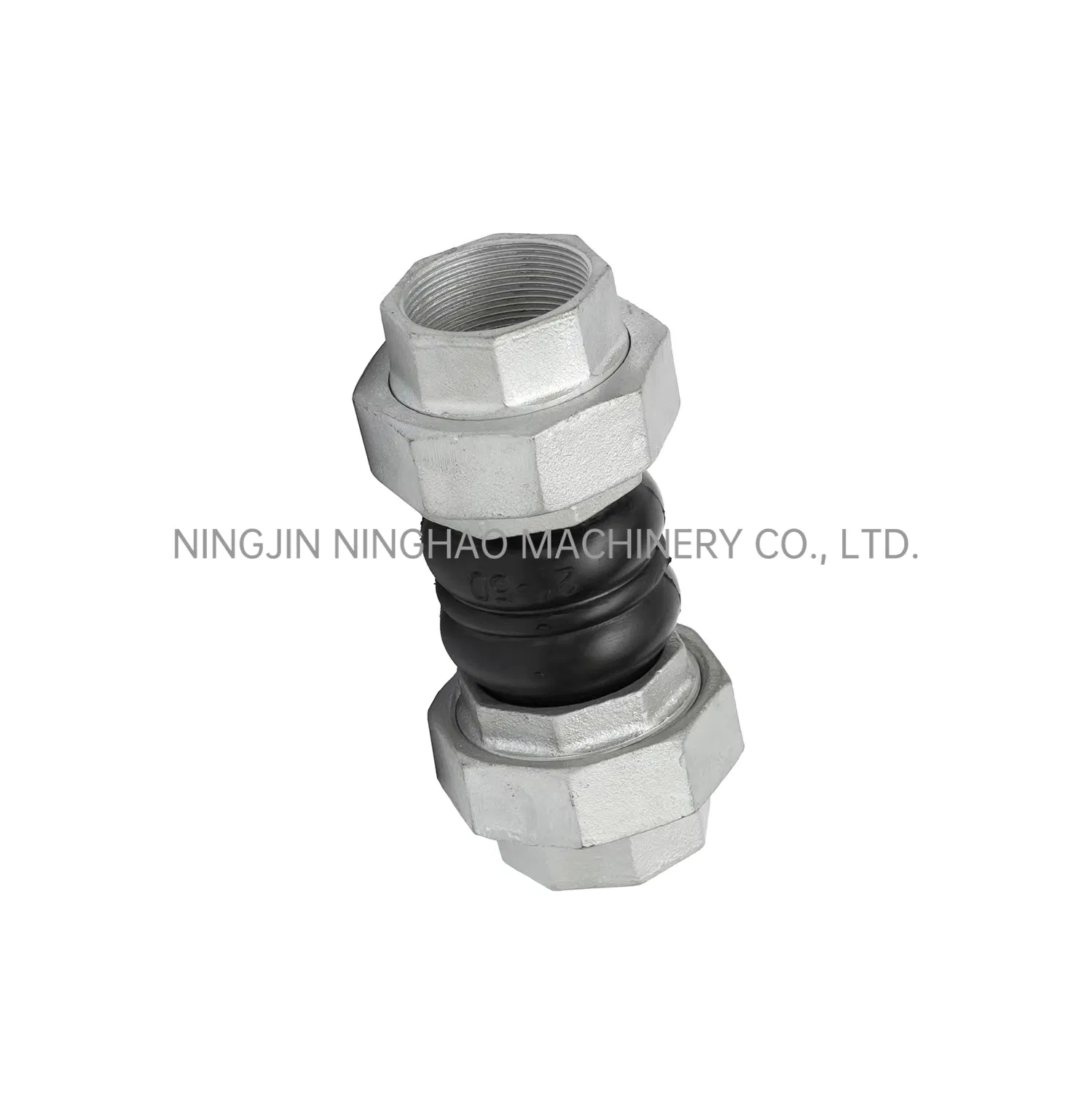 Galvanized Carbon Steel Union Thread Connection Double Sphere Rubber Expansion Joint