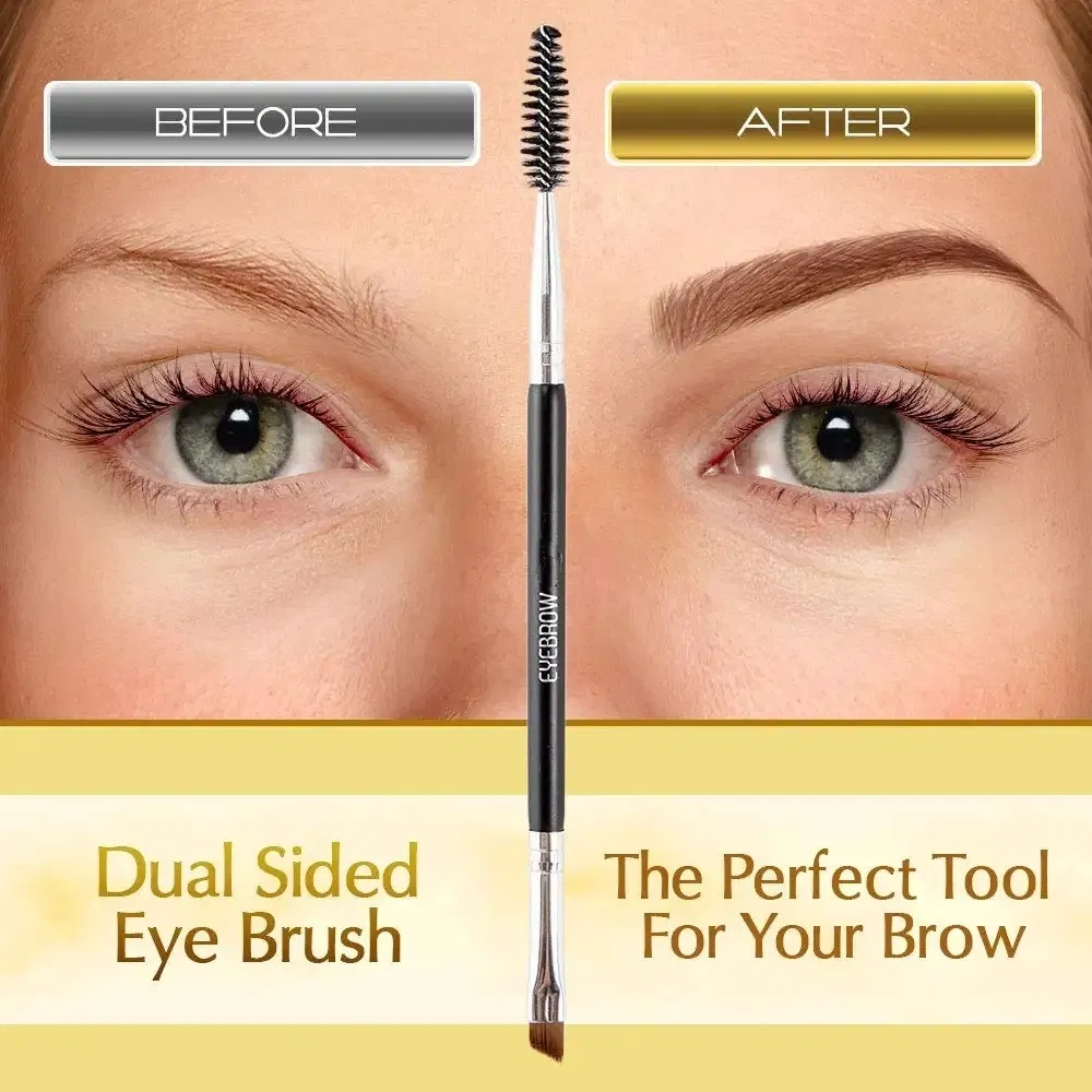 Double Headed Eyebrow Brush Eyelash Curl Spiral Brush Single Angled Eyebrow Eye Makeup Brush Tool