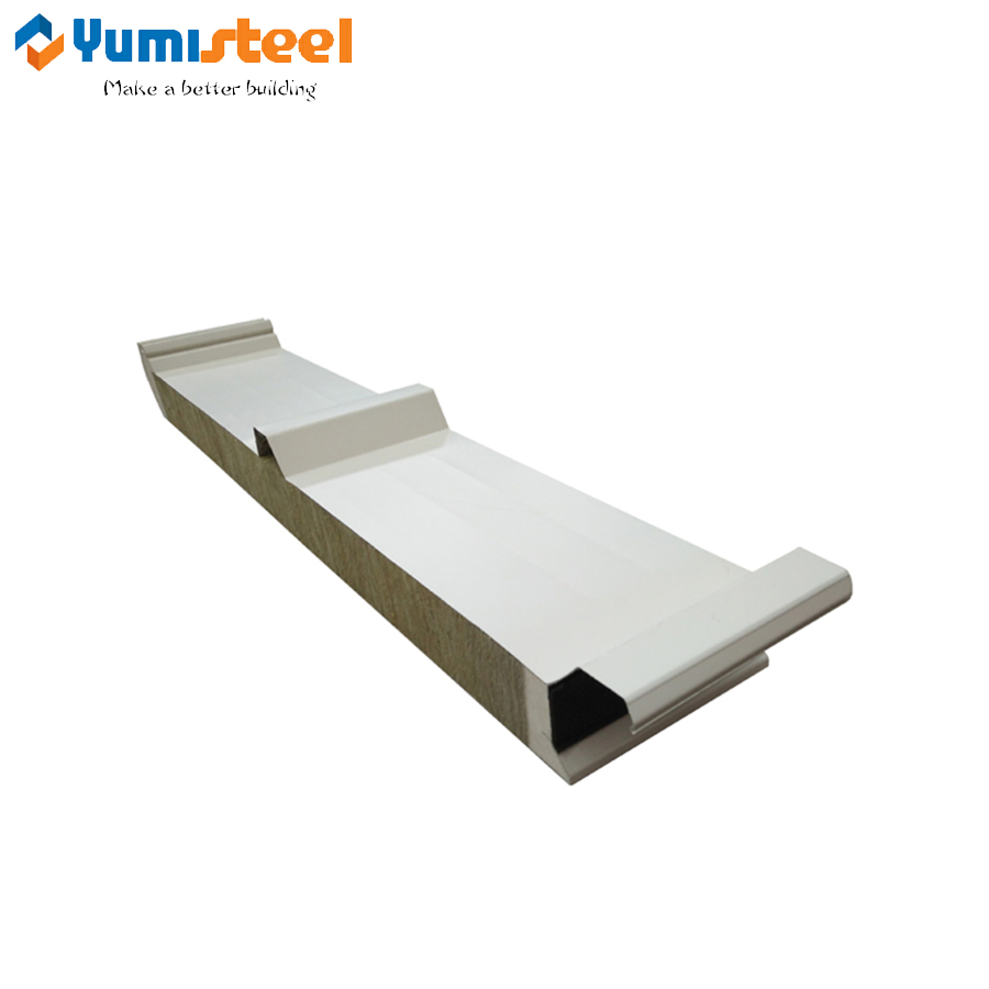 White Hues A1 Fireproof Rockwool Sandwich Composite Roofing Panel