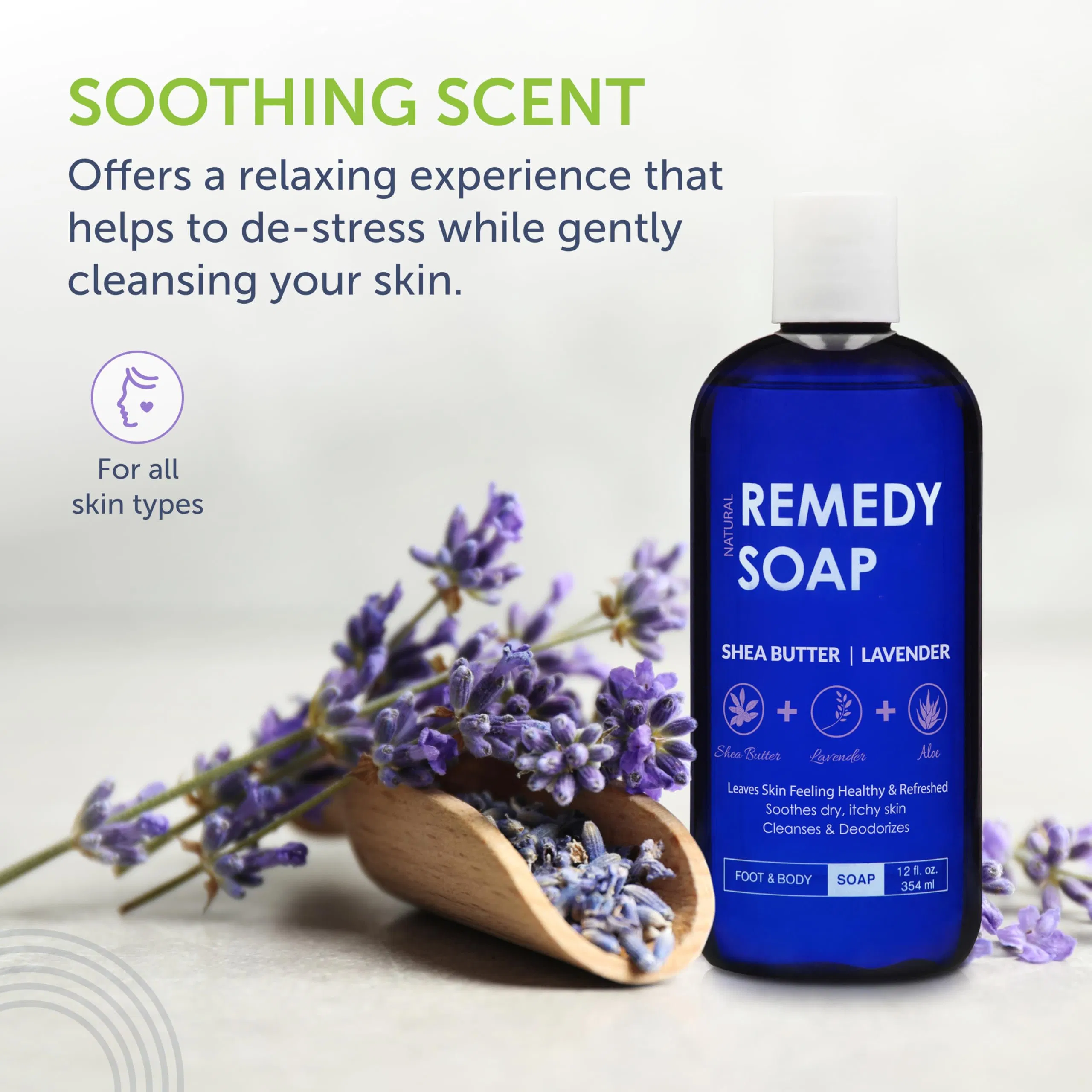Beauty Cosmetics Body Care Lavender Shea Butter Body Wash Remedy Soap