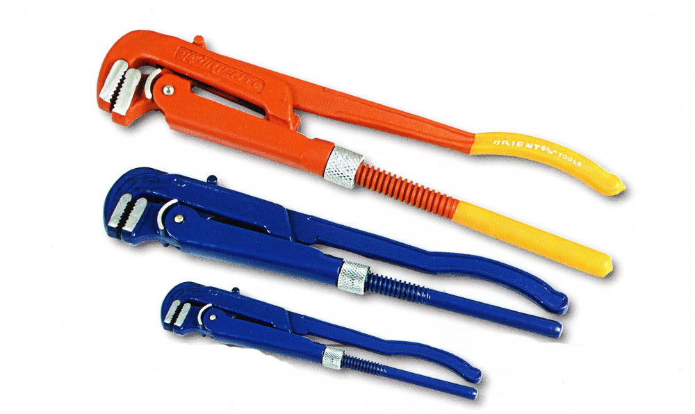 Compact American Styles Bent Nose Carbon Steel Wrenches Hand Tools Heavy Duty Pipe Wrench