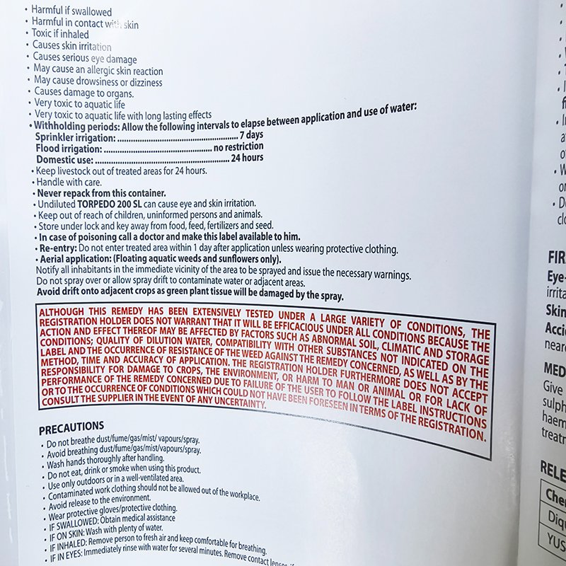 Custom Waterproof Agricultural Chemical Labels for Pesticides