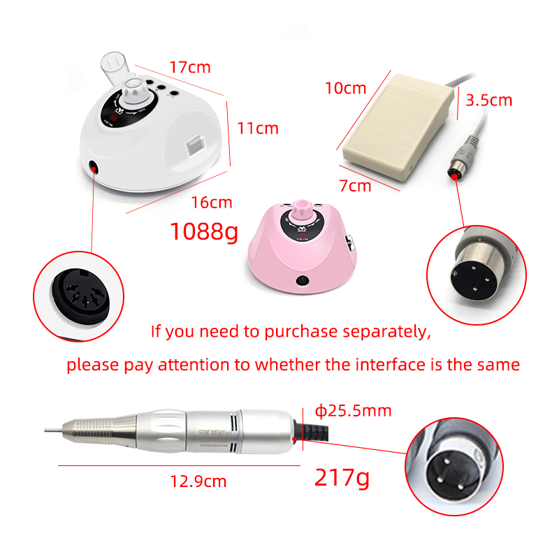Professional Nail Drill Manicure 35000rpm Electric Nail File Drill Nail Tools Apparatus for Machine Machine