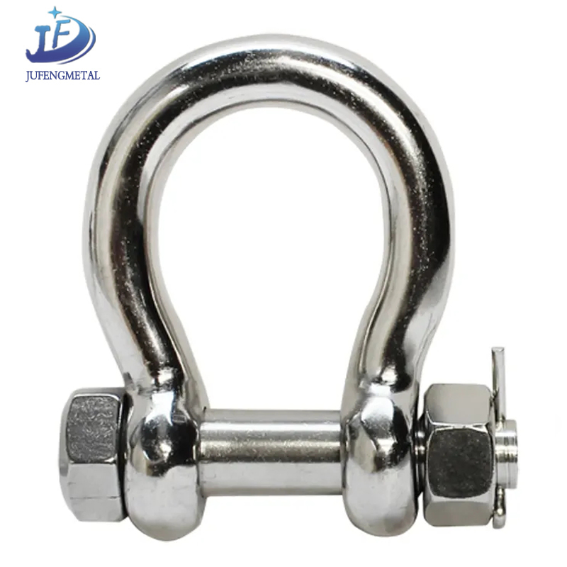 Metal Structures Rigging Hardware Galvanized Stainless Steel Marine Lifting D Shackle for Stainless Steel Boat Accessories