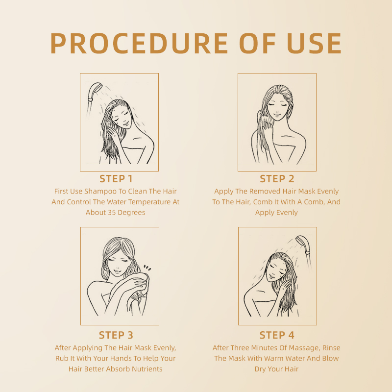 Olorchee Nourishing Leave-in Hair Mask Hydrating Moisture Smooth Frizz Free Hair Treatment Products Custom