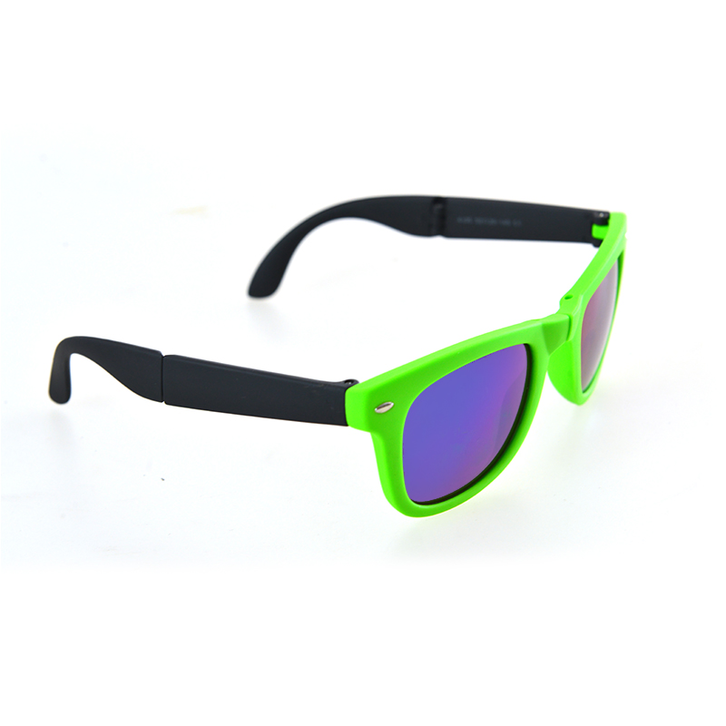 Modern Black Square Foldable Sunglasses with Case