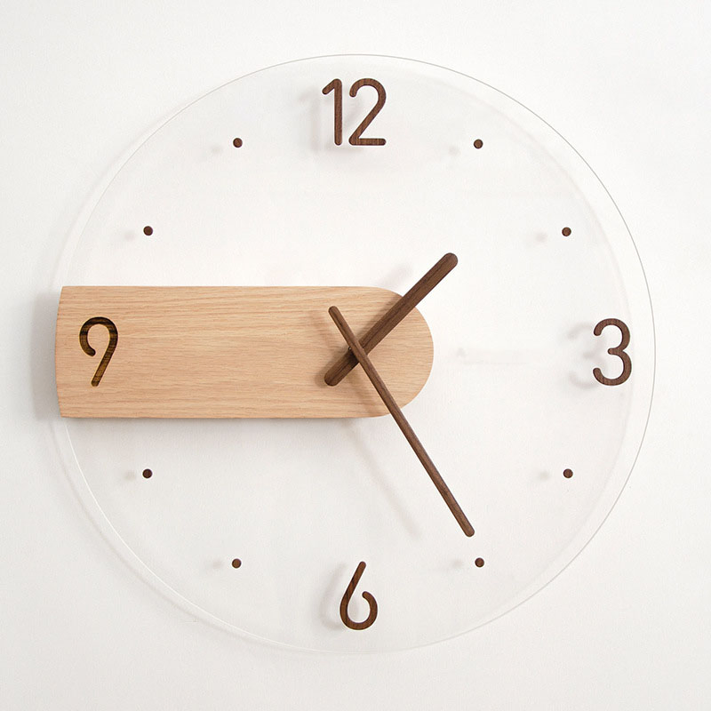 Minimalist Black Wall Clock Gold Handed Silent Quartz Wall Clock