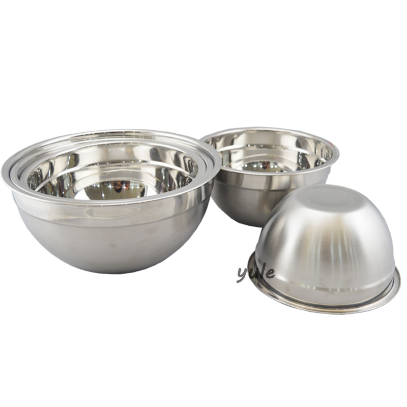 Cost-Effective with PE Lid Stainless Steel Mixing Bowl for Mixing Salad