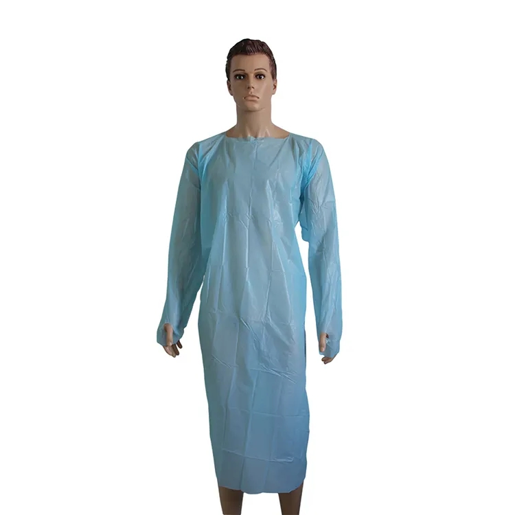 Disposable Aprons with Sleeves CPE Isolation Gown Disposable Plastic Apron
