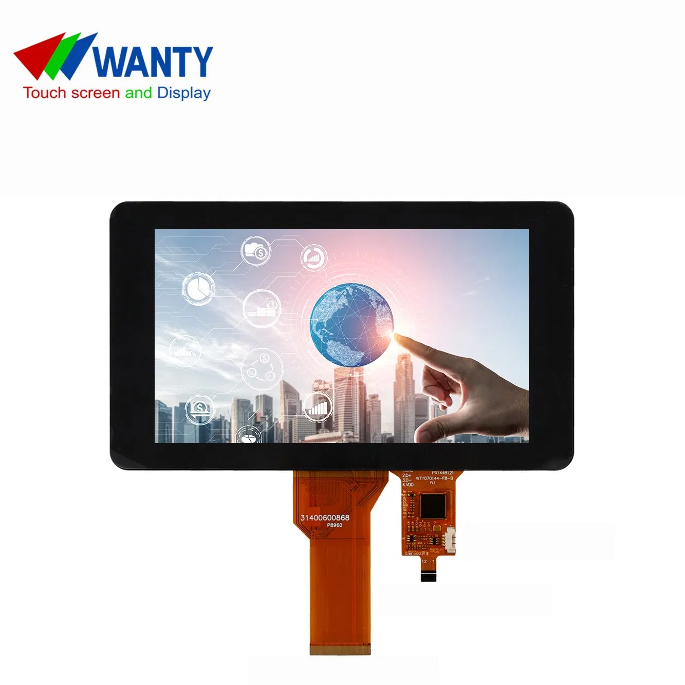 Industry 7′′ 800x480 RGB  Multi-Finger Capacitive Touch Panel Display
