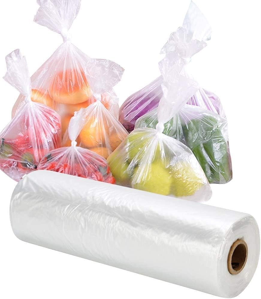 Factory Eco-Friendly Green Clear Plastic Produce Bag Food Packaging Storage Bags for Vegetables Bread Fruits and Meat on a Roll