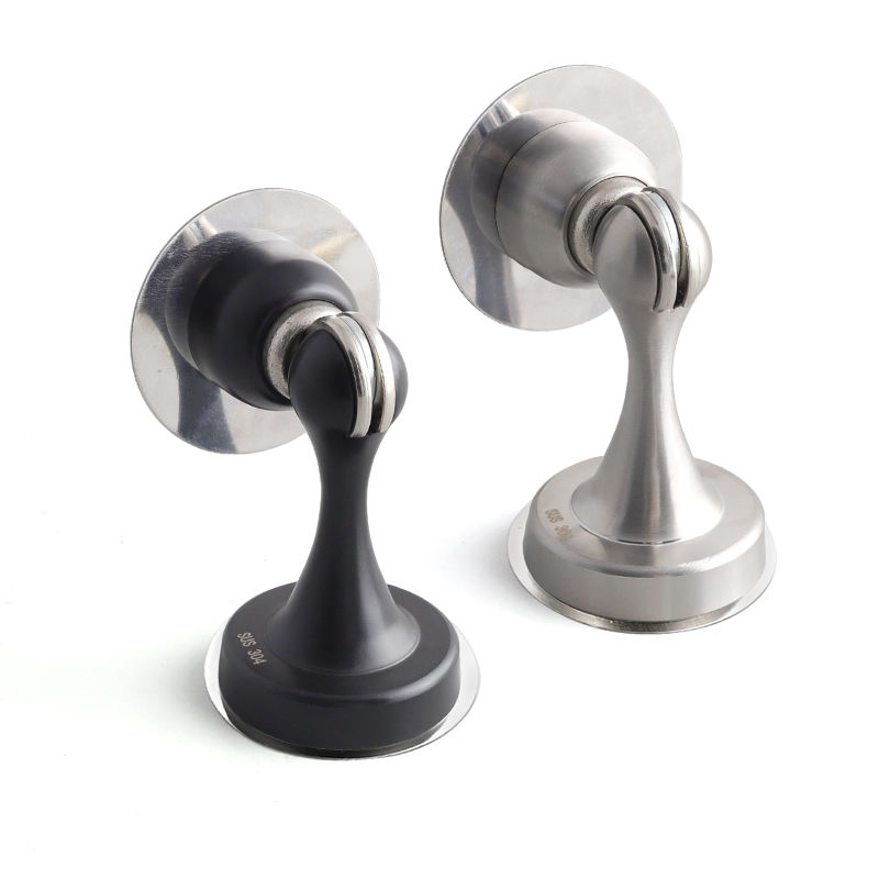 Oukali Furniture Hardware Stainless Steel Modern Wall Protector Black Door Catch Stopper