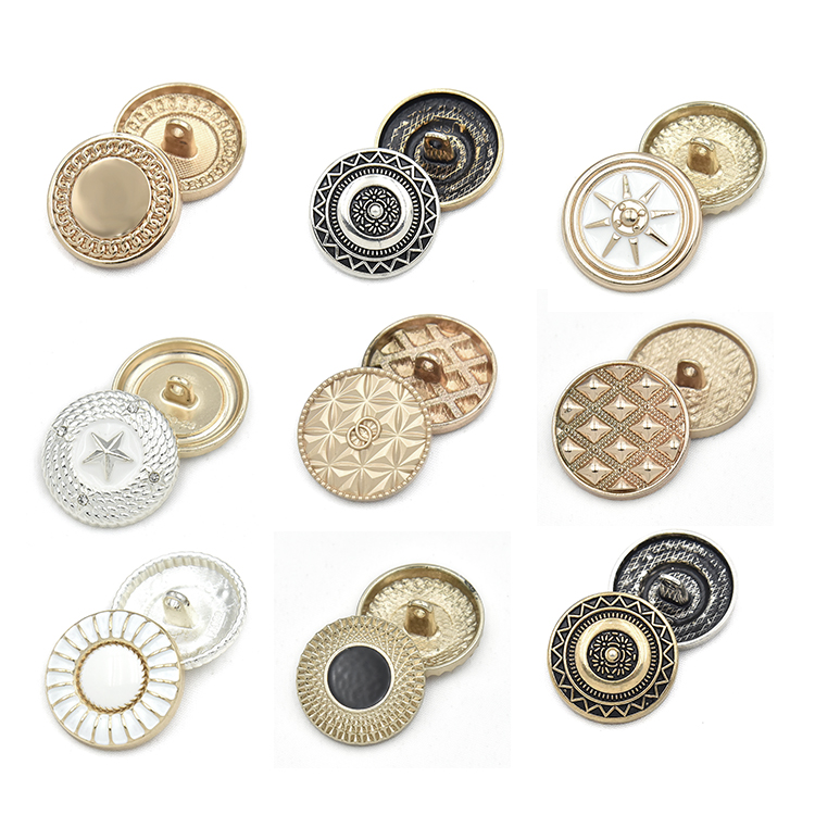 Пуговицы металлические для одежды с золотым шитьем на заказ