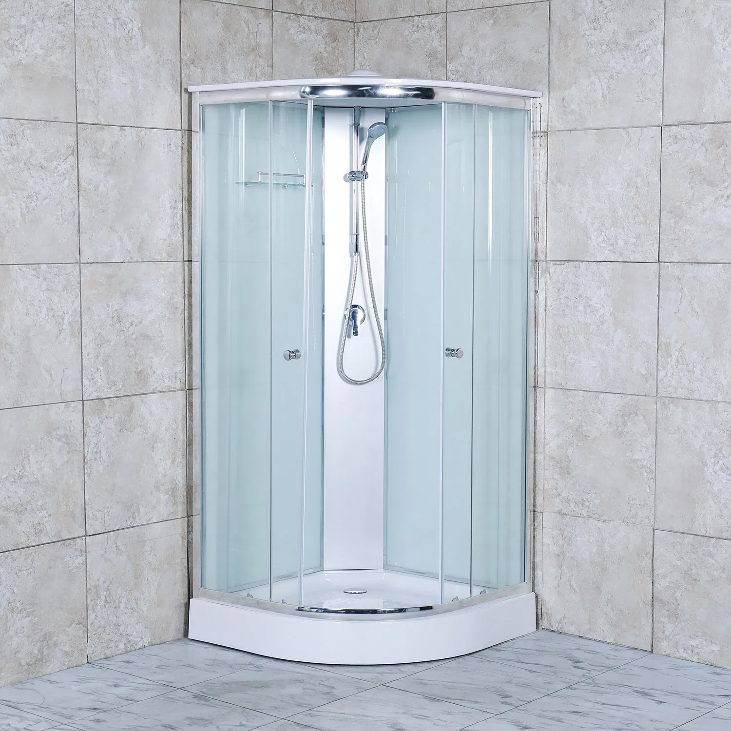 2023 White Color Shower Room with Shower Accessories