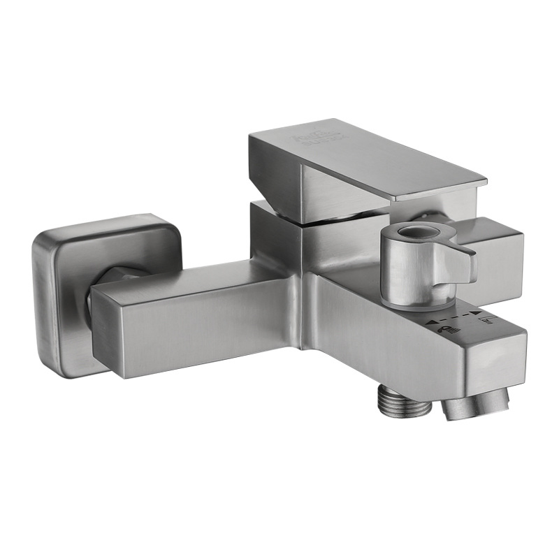 304 Stainless Steel Bathroom Shower Bathtub Mixer Faucet Tap Valve
