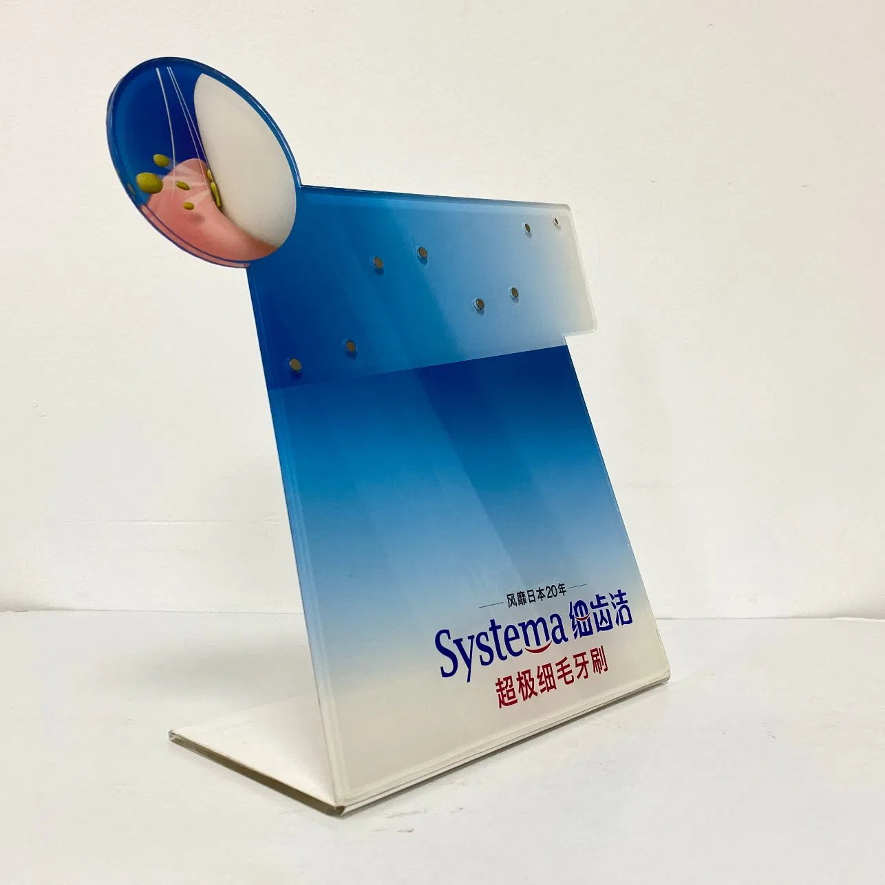 Advertising Terminal Payment Table Kiosk Table Top Label Sign Board Holder with Base