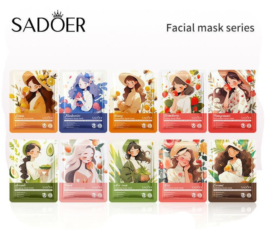 Skin Care Products Anti Wrinkle Soothing Firming Honey Facial Mask Plant Fruit Korean Deep Nourishing Repair Long Lasting Moisturizing Facial Mask