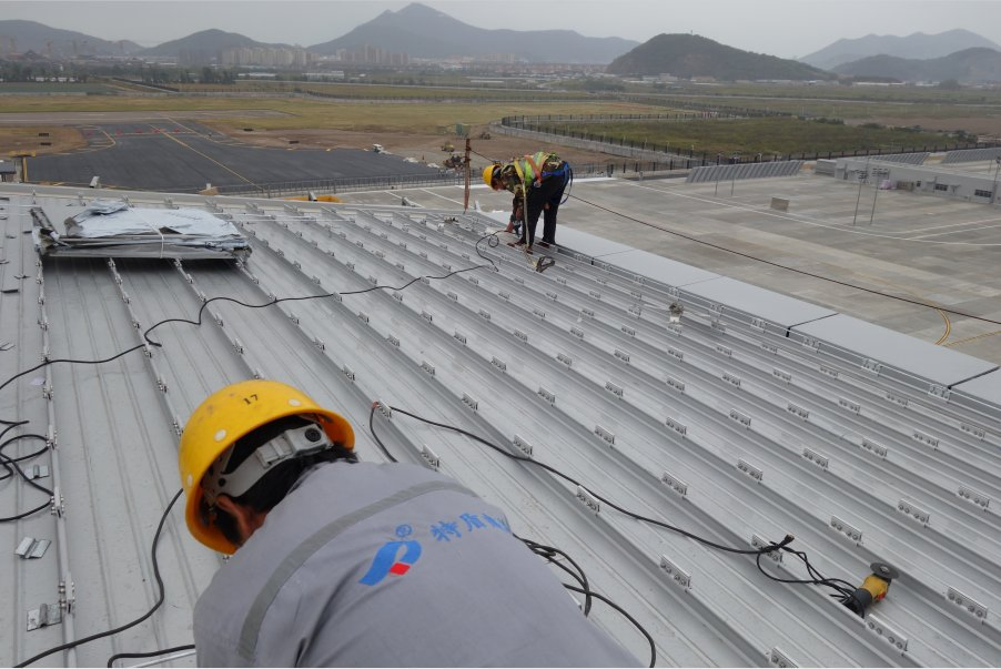 Metal Building Material Aluminum Standing Seam Roof FM Approvals Rib 65 mm