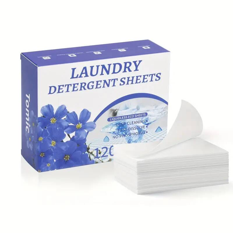 Detergent Sheet Natural Hypoallergenic & Biodegradable Washer Soap Strips Laundry Sheet Enzyme Gentle Cleaner Sheet Eco-Friendly Laundry Soap Sheets