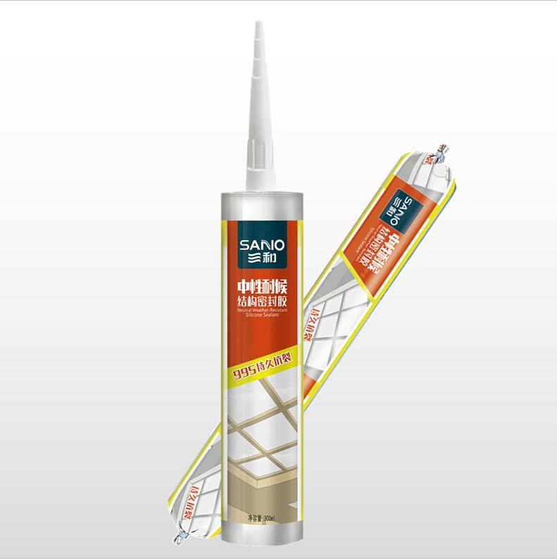 Sanvo 590ml Construction Silicone Adhesive 995 Clear Weatherproof Waterproof Sealant for Packing and Bonding Silicon Materials
