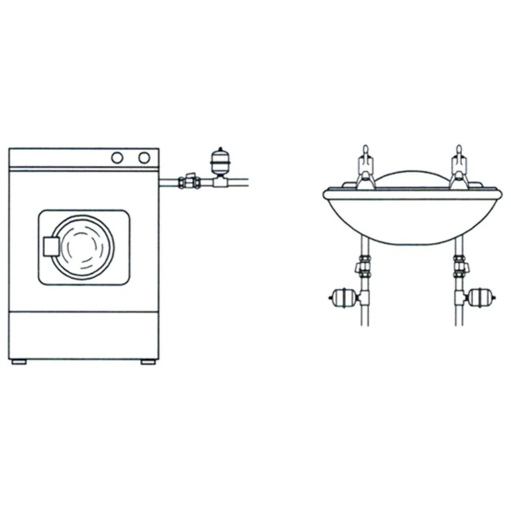 1/2" Bsp Mini Expansion Vessel Stainless Steel Water Hammer Shock Arrestor