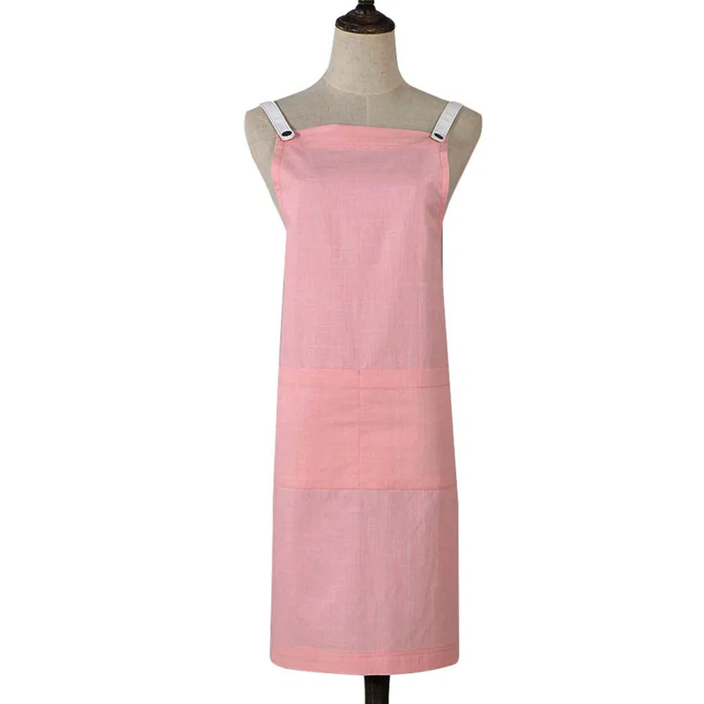 Promotional Red Kitchen Adjustable Fashion Cotton Apron (RS-170301A)