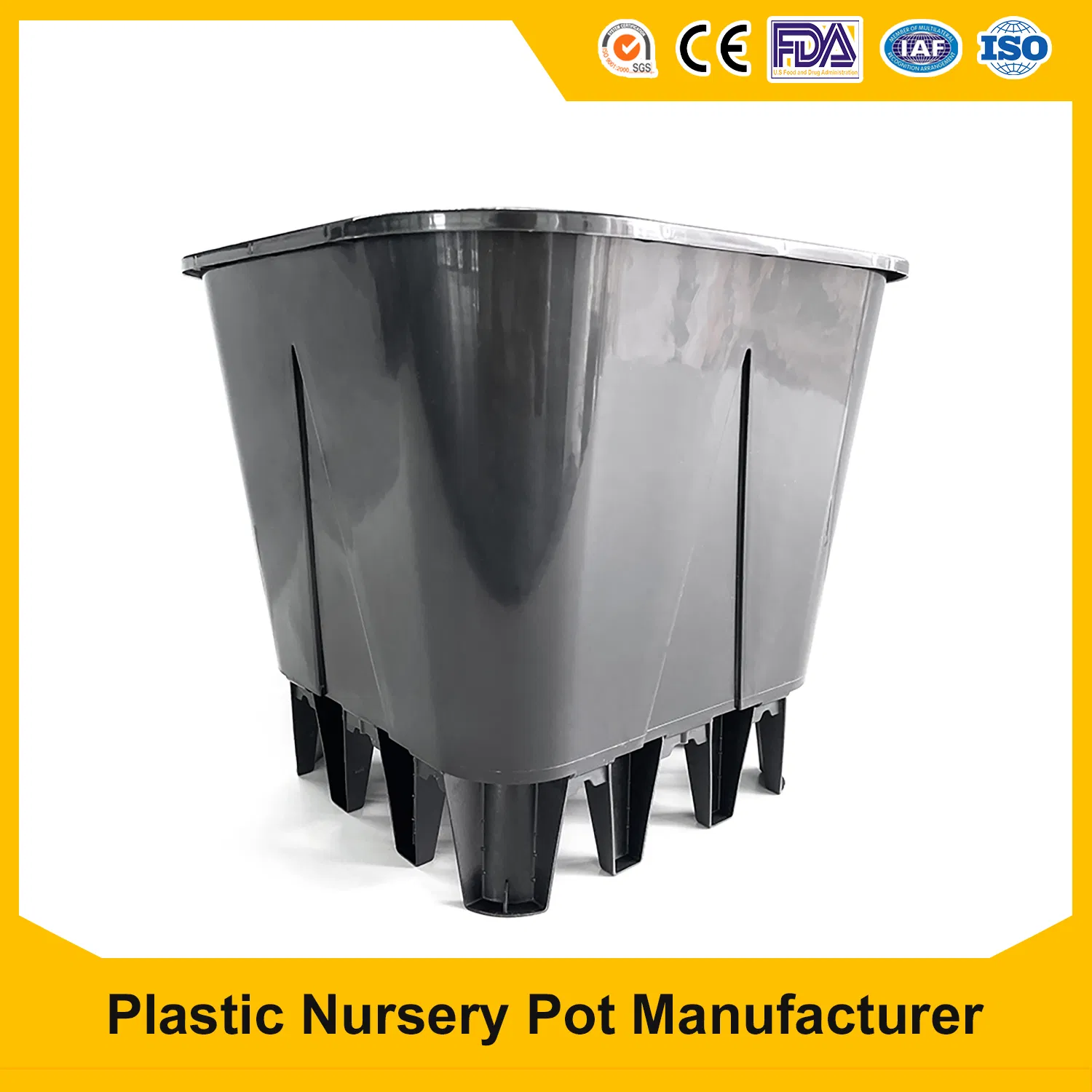 25L/30L Home Decoration Square/Round Flower Wholesale Plastic Grow Pot for Growing Blueberry