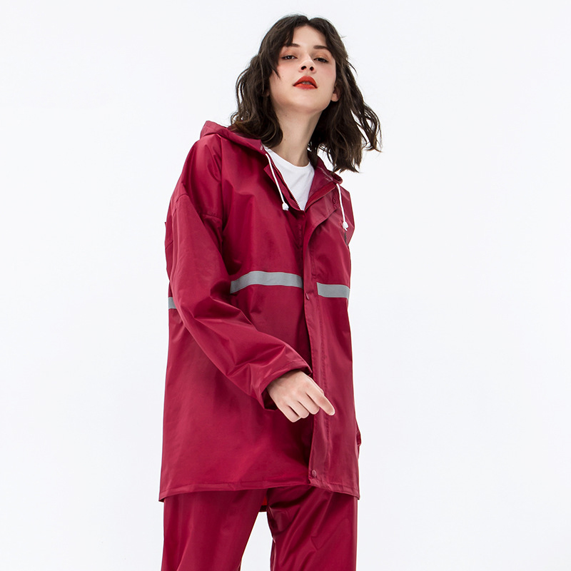 ODM PVC Polyester Outdoor Waterproof Jacket Rain Suit Workwear Raincoat