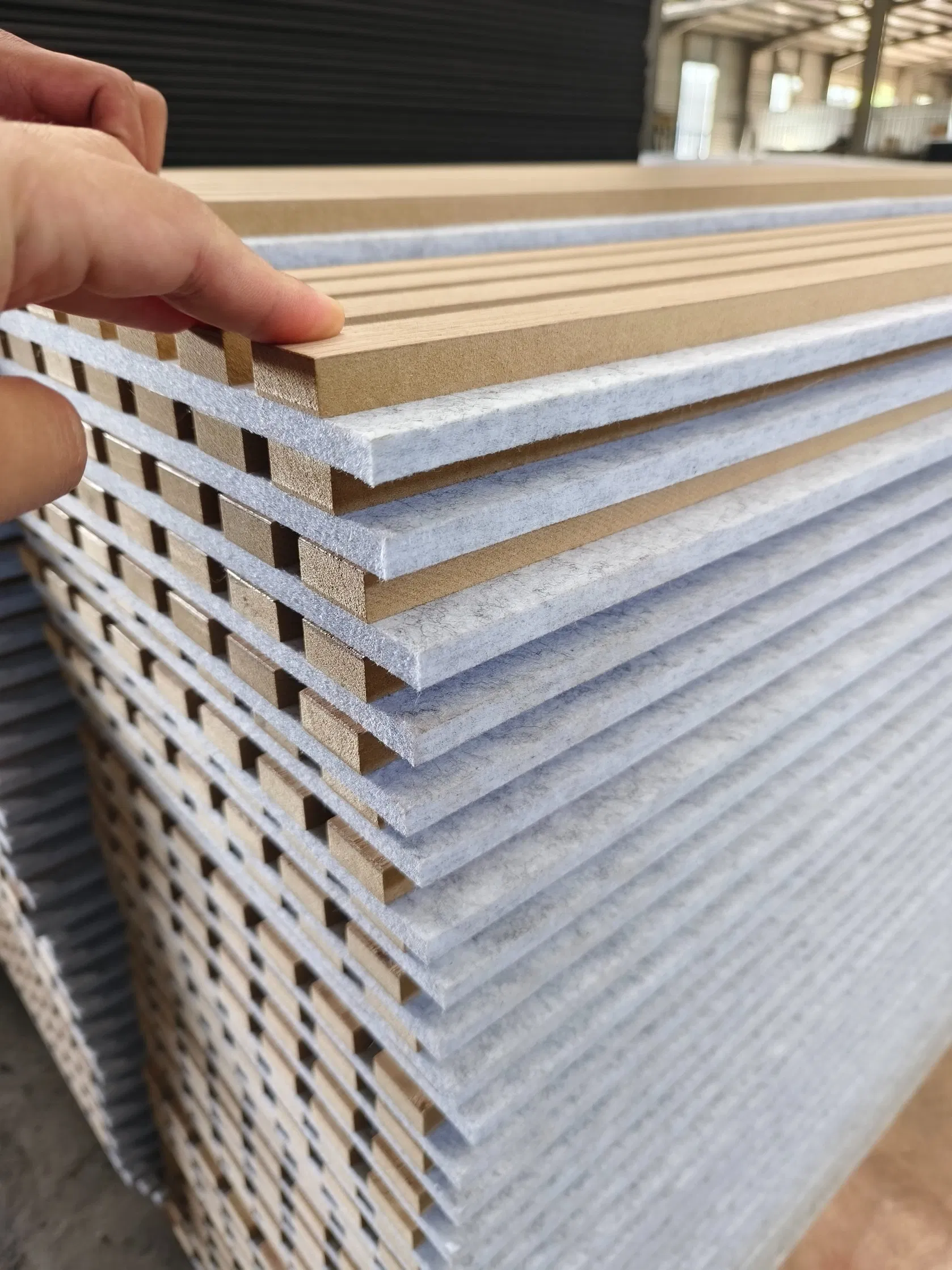 High Quality Soundproof Wall Panels MDF Akupanel Wood Slatted Wall Acoustic Felt Panels for Interior Decoration Wall and Ceiling