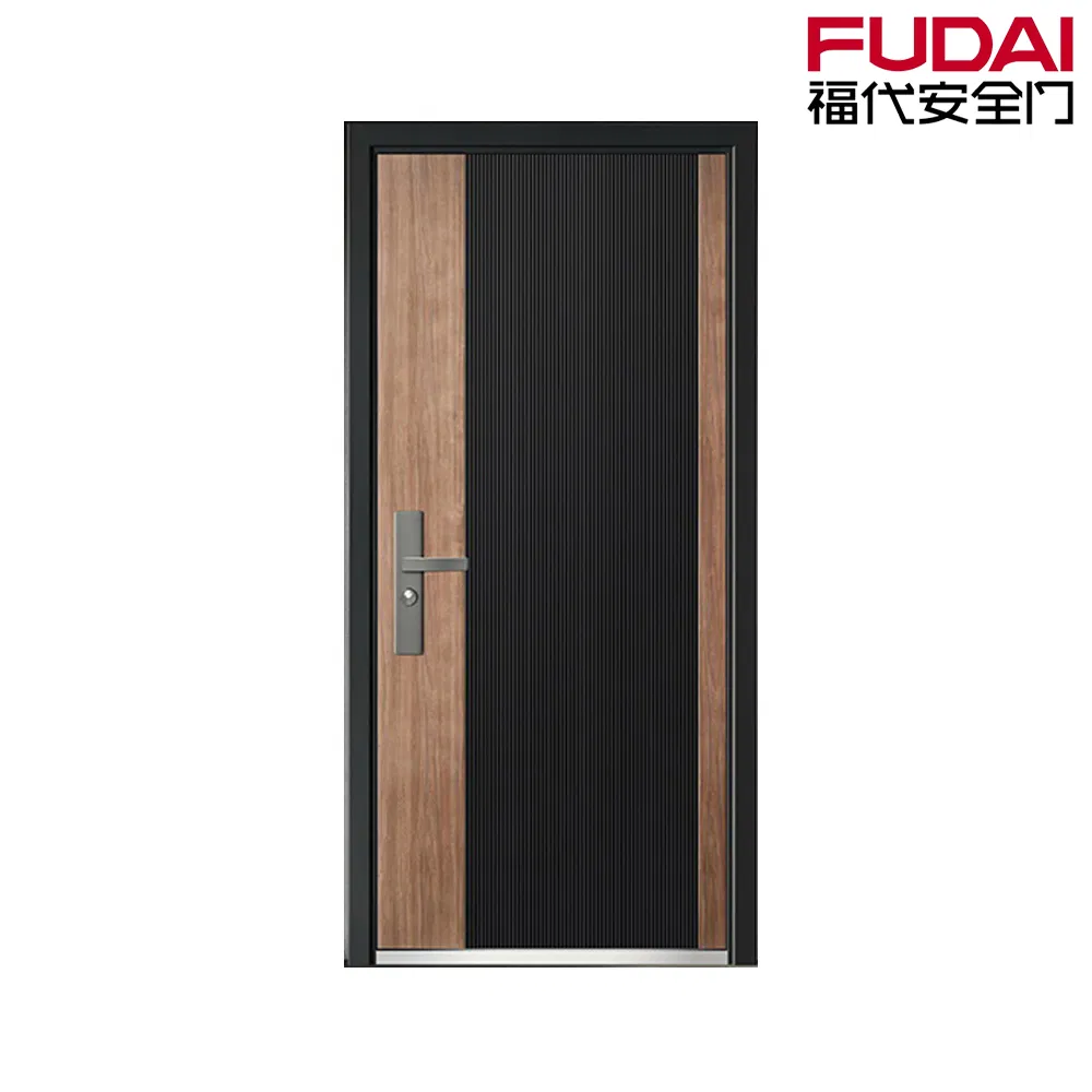 Стальная входная дверь с текстурой дерева