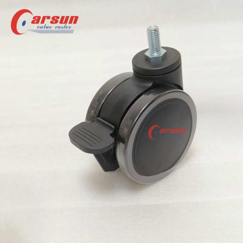 Special 4 Inch Black Swivel Nylon Stem Casters for Hospital Laboratory Equipment and Instruments OEM Supported