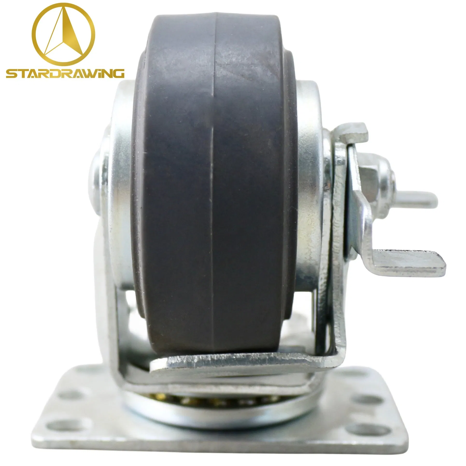 Stardrawing Plate TPR Tire Rubber Caster No Noise Wheel