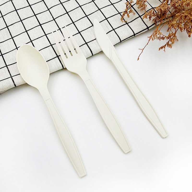 Hot Sale Biodegradable Cutlery Set Disposable Tableware Including Knives Forks Spoons
