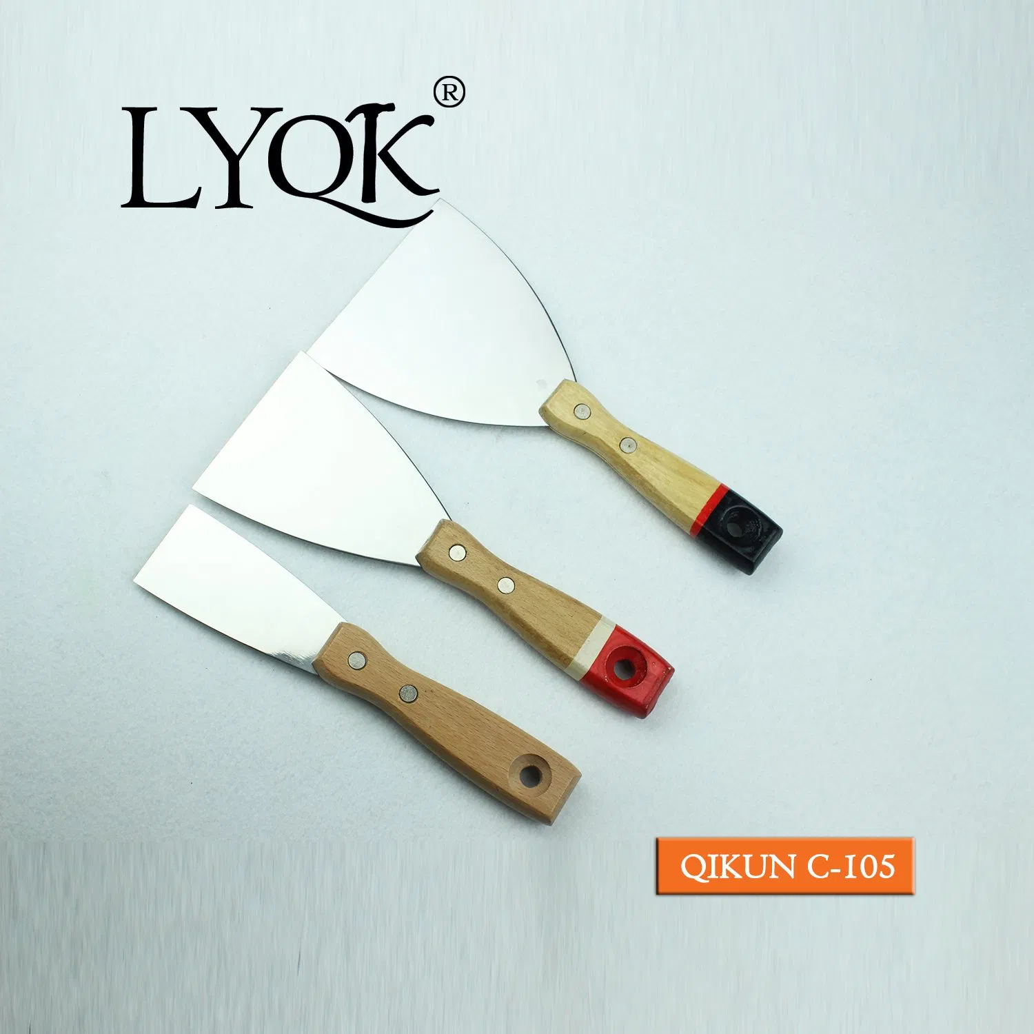 C-104 Construction Decoration Paint Hand Tools Wooden Handle Mirror Polished Scraper