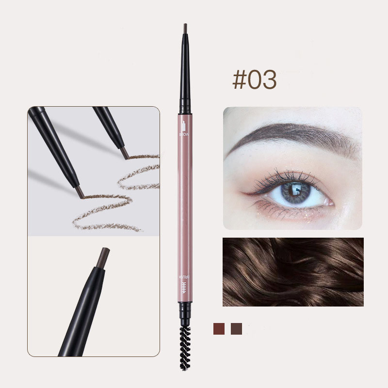 Double-Ended Ultra-Fine Eyebrow Pencil Wholesale Cosmetics Waterproof & Smudge-Proof Authentic Beauty Product